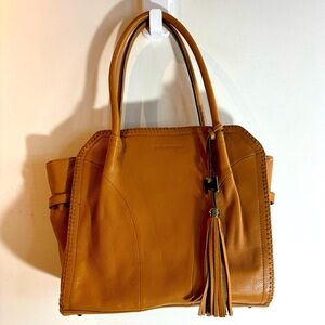 AIMEE KESTENBERG Leather Shoulder Handbag Purse Satchel Multiple Pockets Bag